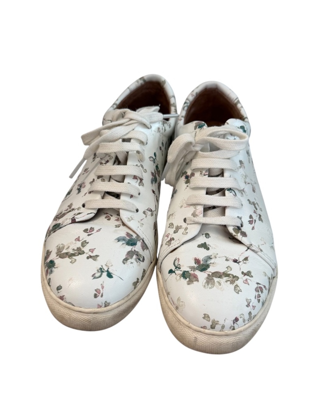 J. Jill Women’s White Floral Low-Top Lace Up Sneakers Sz 8 GUC